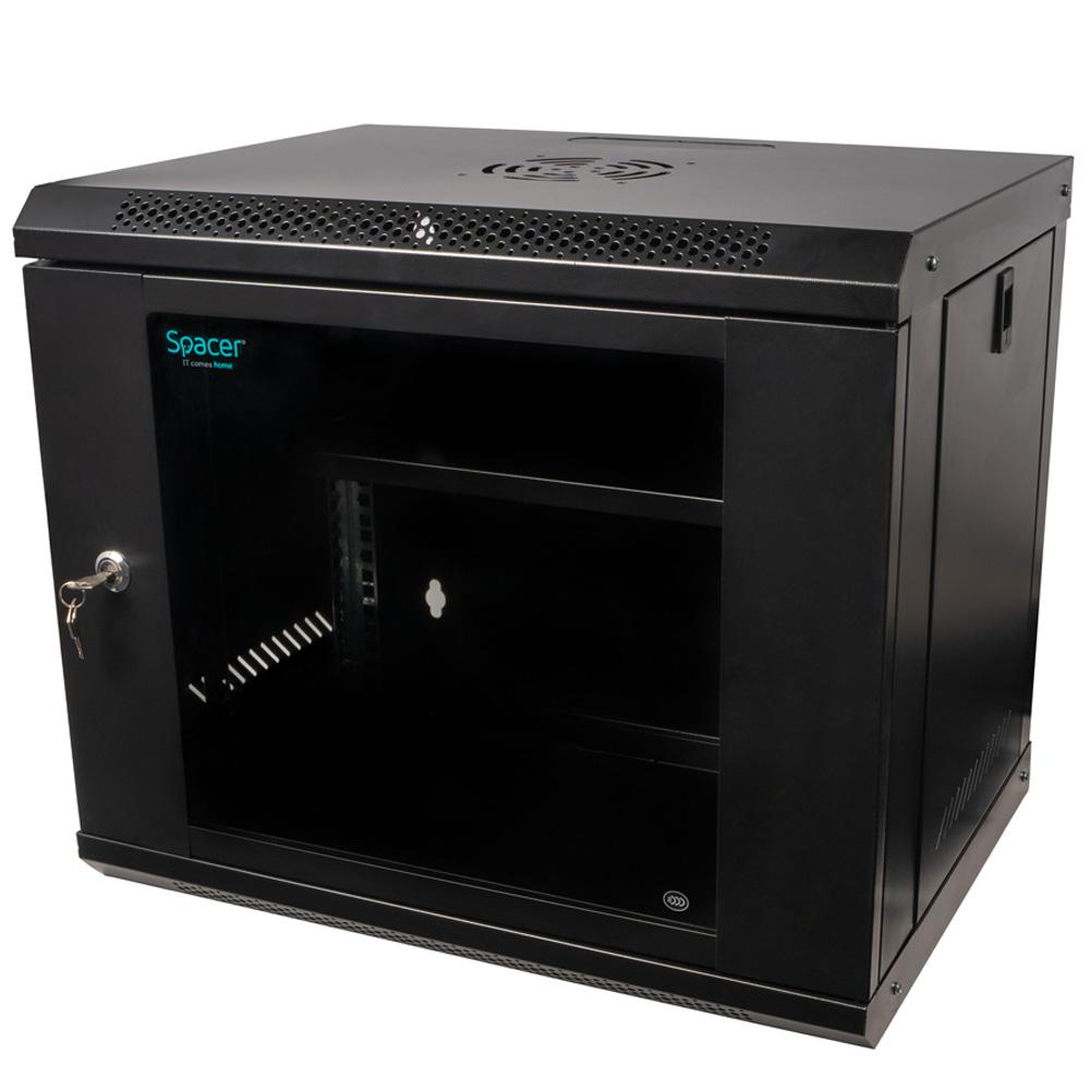 Cabinet rack Spacer 9U 500x400 negru