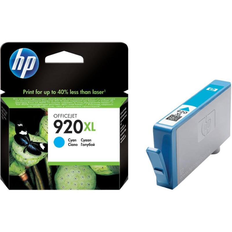 Cartus Cerneala Original HP Cyan, nr.920XL, pentru OfficeJet 6000|6500|7000|7500, , (timbru verde 0.15 lei), "CD972AE"