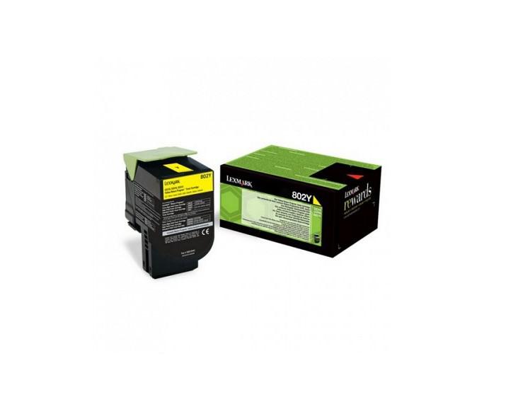 Toner Original Lexmark Yellow, 80C20Y0, pentru CX310|CX410|CX510, 1K, (timbru verde 1.2 lei) , "80C20Y0" - imagine 2