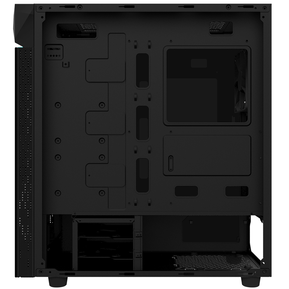 CARCASA GIGABYTE Middle Tower, ATX, "C200 GLASS", fara sursa, sticla securizata, fan x 1, USB 3.0 x 2, Jack 3.5 mm x 2, mesh pt. filtrare praf, negru, "GB-C200G" (timbru verde 0.08 lei) - imagine 3