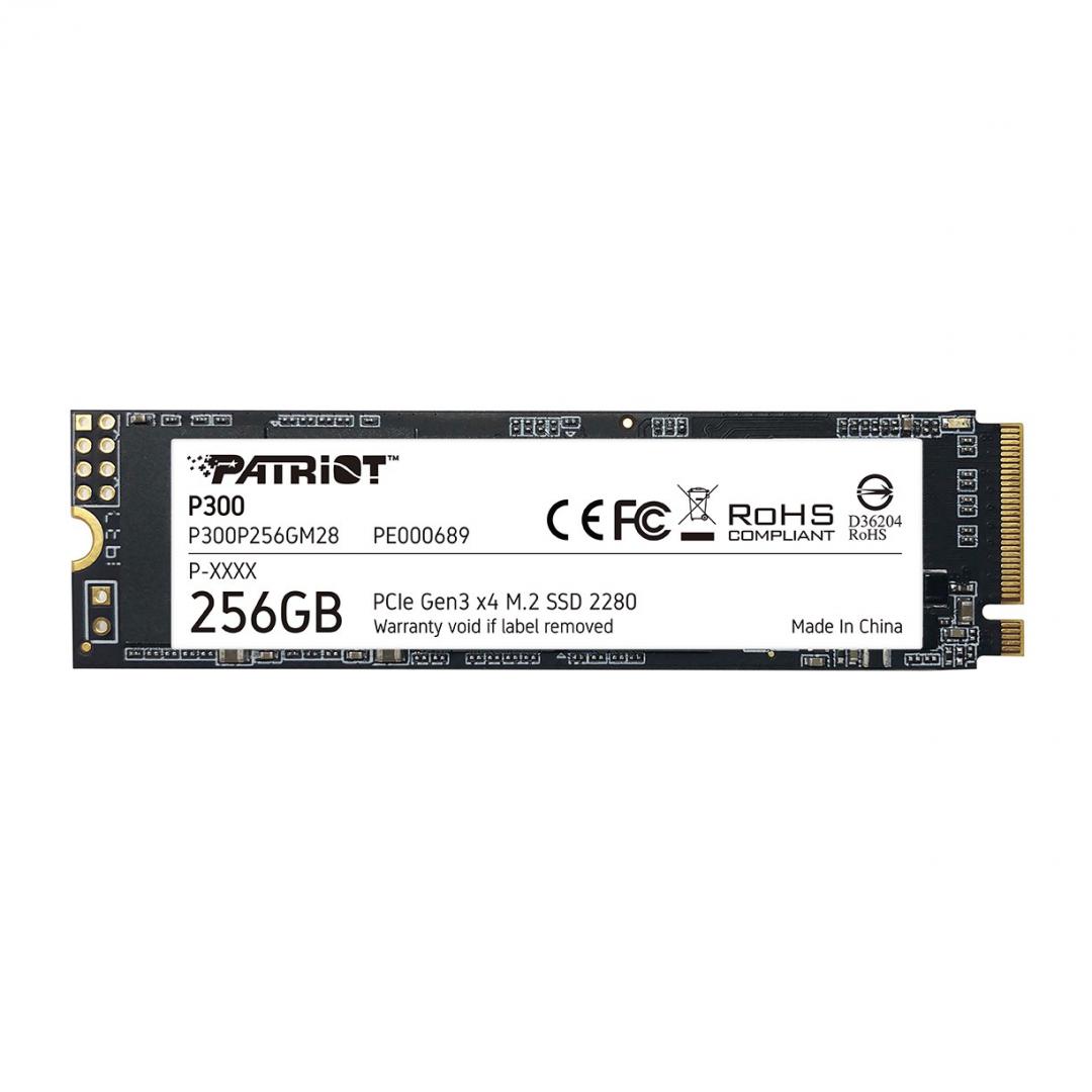 SSD PATRIOT, P300, 256 GB, M.2, PCIe Gen3.0 x4, 3D TLC Nand, R/W: 1700/1100 MB/s, "P300P256GM28" - imagine 3