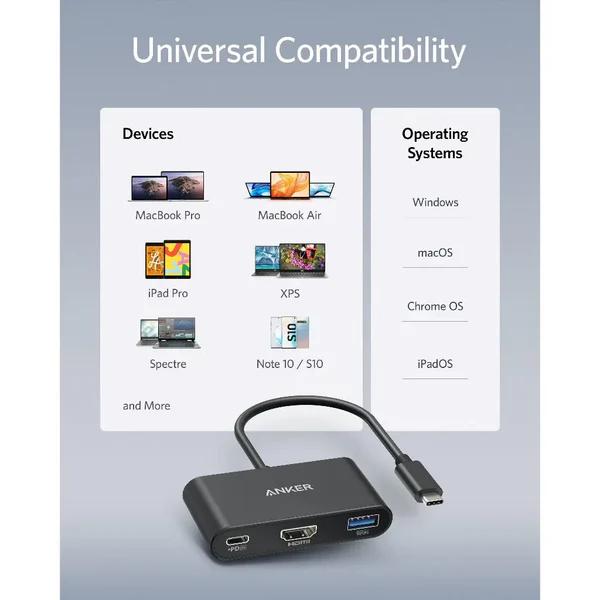 Docking station Anker PowerExpand 3-in-1 USB-C gri - imagine 8