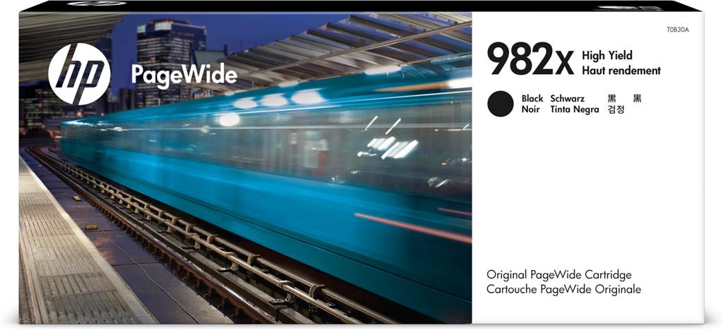 Cartus Cerneala Original HP Black, nr.982X, pentru PageWide Enterprise 765|780|785, 194ml, (timbru verde 0.15 lei), "T0B30A"
