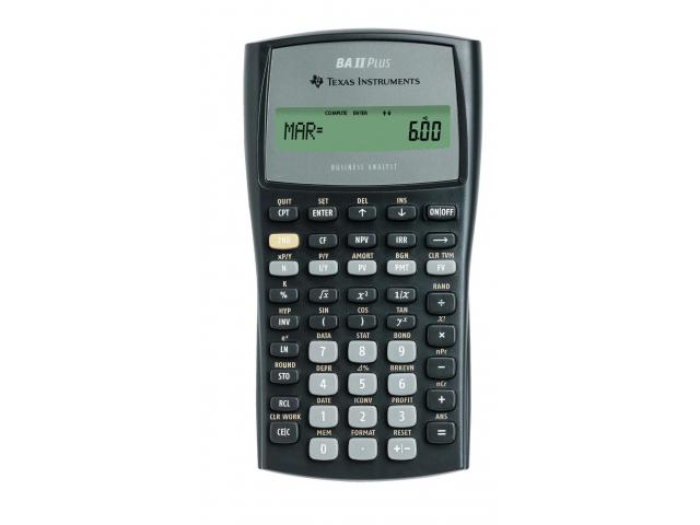 Calculator Texas Instruments TI-BA-II Plus
