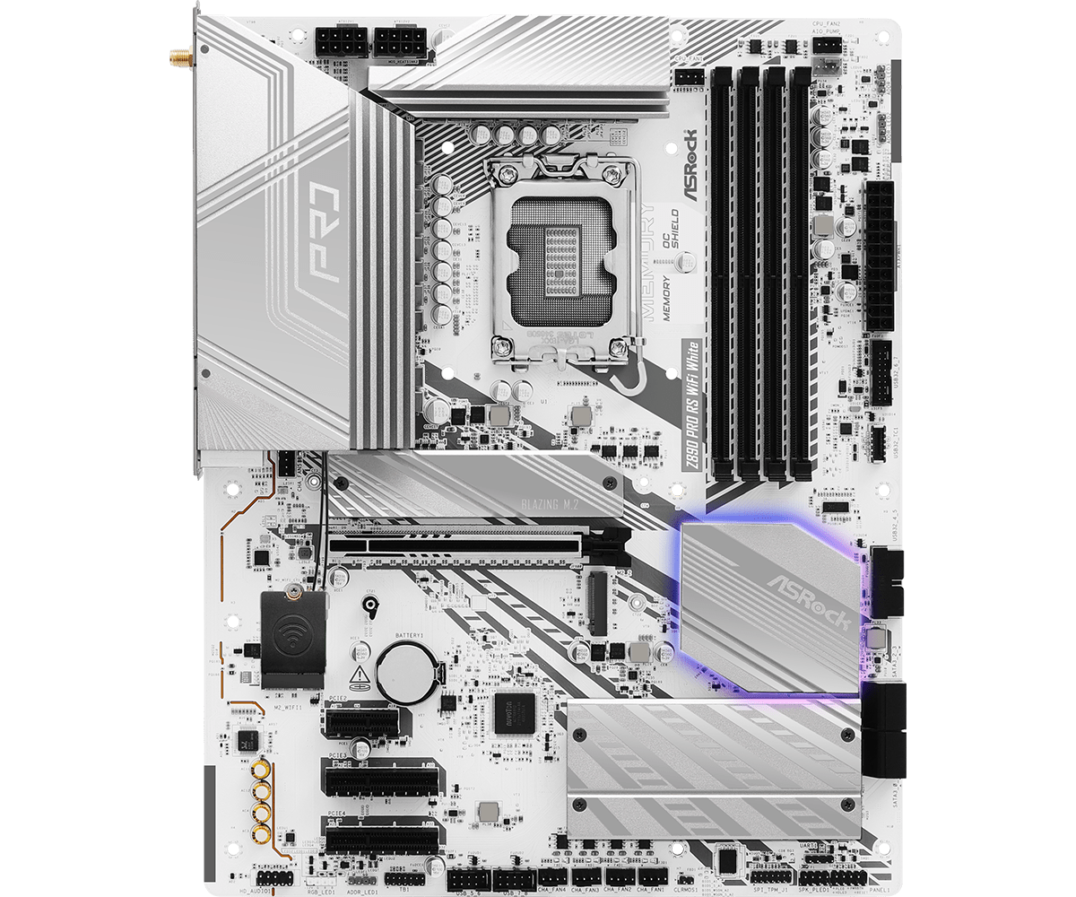 MB Asrock Z890 PRO RS WIFI WHITE LGA1851 - imagine 3