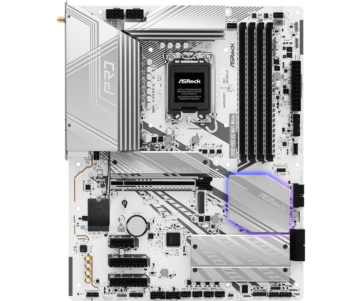 MB Asrock Z890 PRO RS WIFI WHITE LGA1851 - imagine 2
