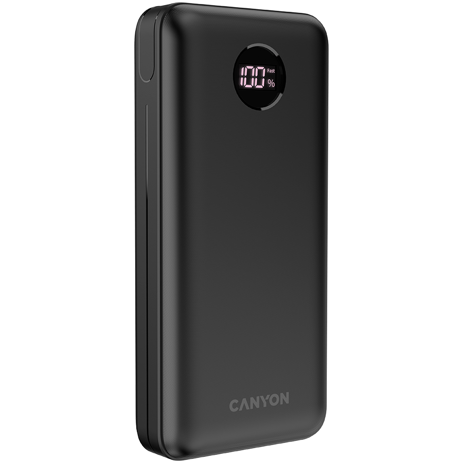 CANYON power bank PB-2002 LED 20000 mAh PD 20W QC 3.0 Black - imagine 2