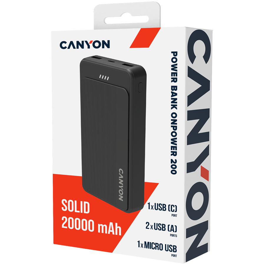 CANYON power bank OnPower 200 20000mAh Black - imagine 5