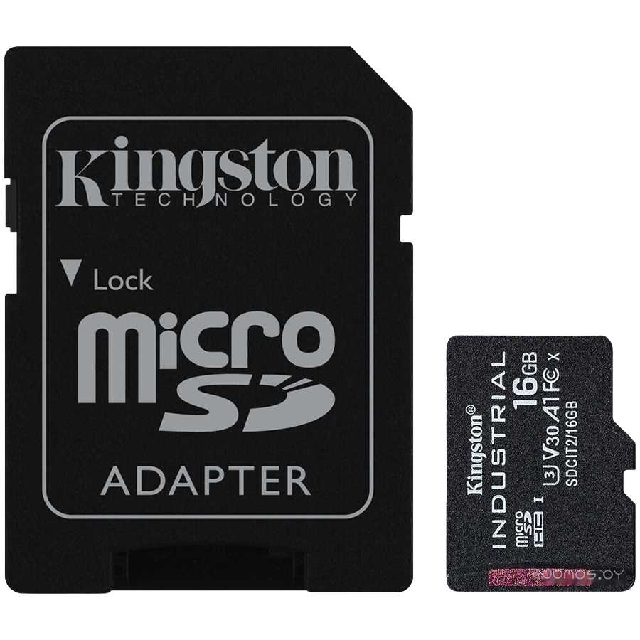 Kingston 16GB microSDHC Industrial C10 A1 pSLC Card + SD Adapter - imagine 2