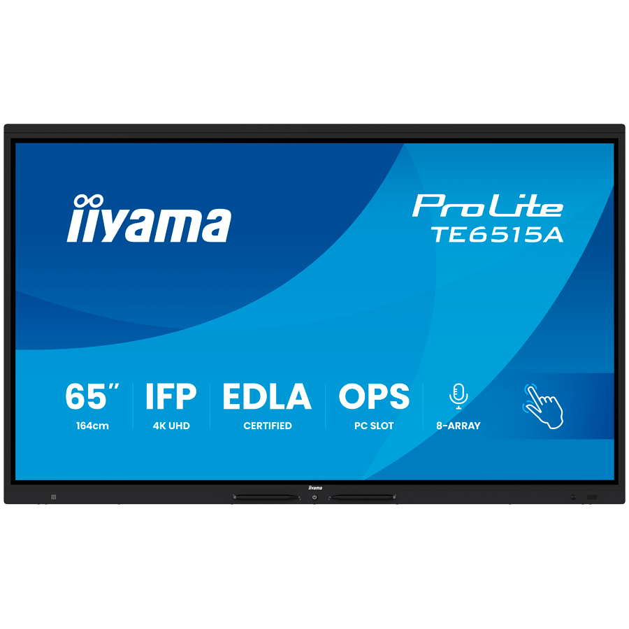 iiyama ProLite TE6515A-B2AG - 65 LED-backlit touchscreen (multi touch) / 8-microphone array / optional slot-in PC capability - 4K UHD