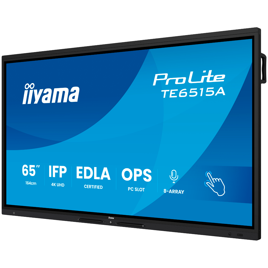 iiyama ProLite TE6515A-B2AG - 65 LED-backlit touchscreen (multi touch) / 8-microphone array / optional slot-in PC capability - 4K UHD - imagine 3