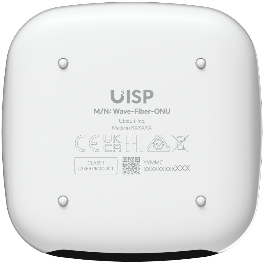 Ubiquiti Wave-Fiber-ONU-20 A GPON optical network unit with a 2.5 GbE port that delivers 1.2 Gbps uplink / 2.5 Gbps downlink speeds at distances up to 20 km - imagine 5