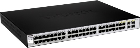 SWITCH D-LINK SMART 48 porturi Gigabit + 4 porturi Combo SFP, carcasa metalica, rackabil, "DGS-1210-48" (timbru verde 2 lei) - imagine 3