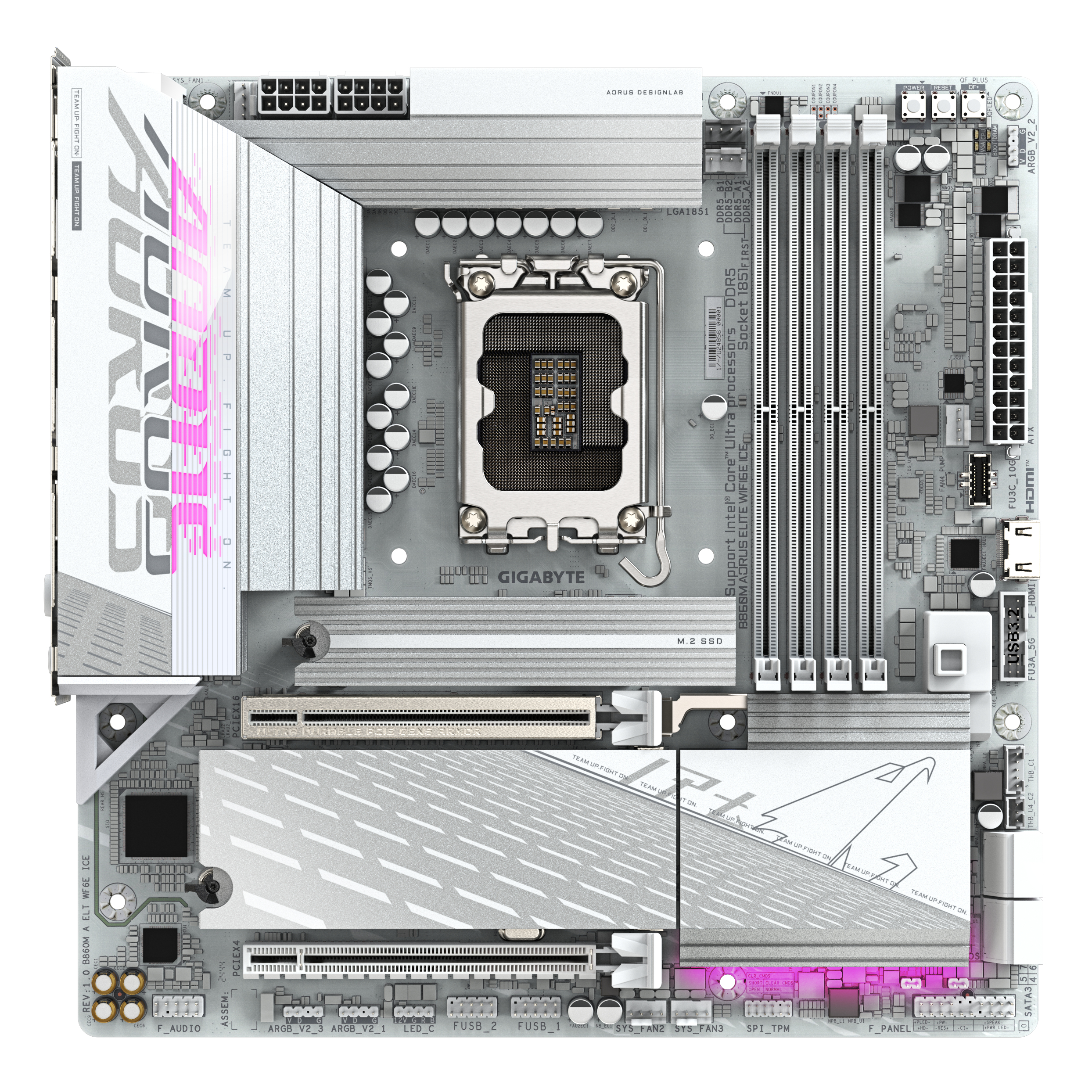 MB B860 S1851 MATX/B860M A ELT WF6E ICE GIGABYTE "B860M A ELT WF6E ICE 1.0" - imagine 2