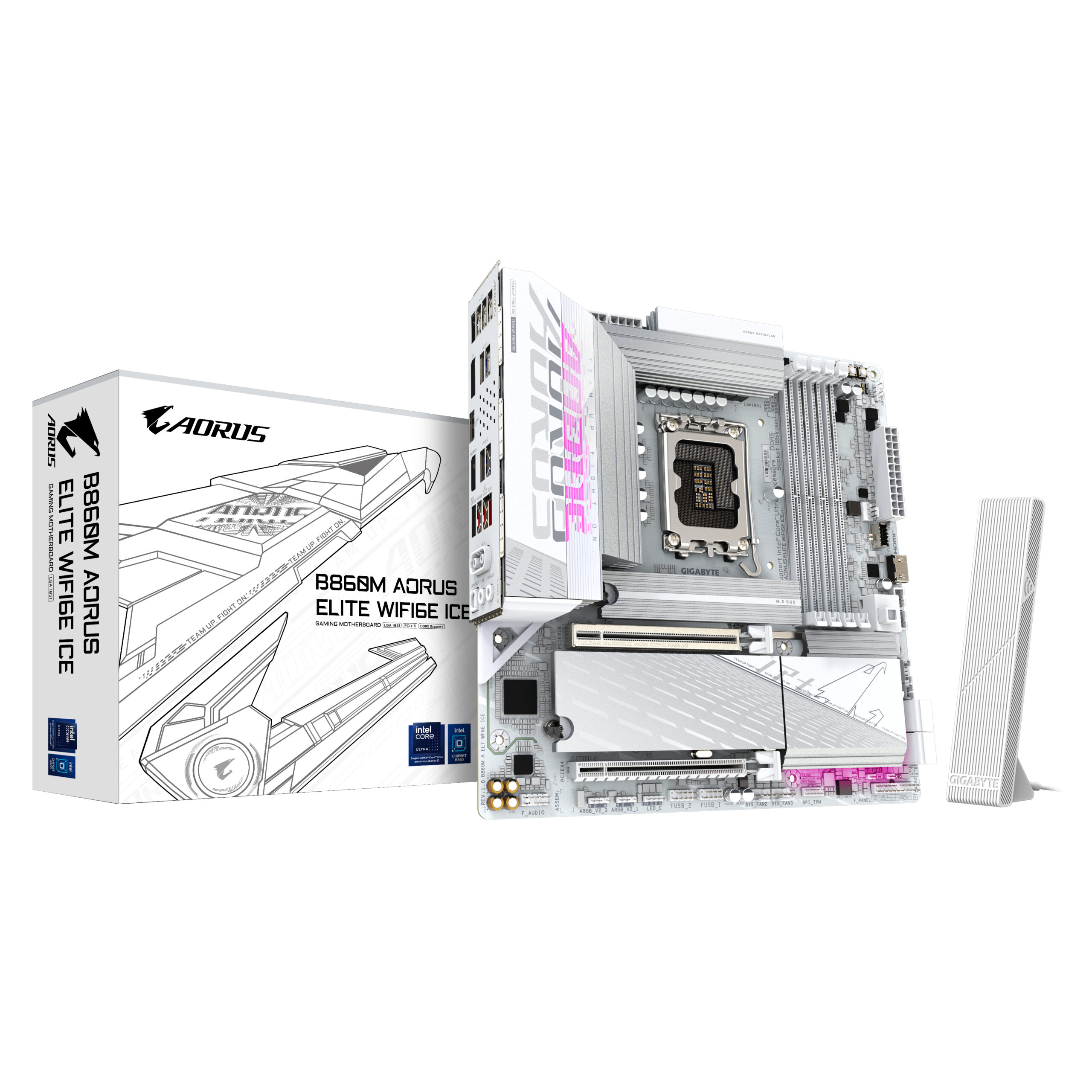 MB B860 S1851 MATX/B860M A ELT WF6E ICE GIGABYTE "B860M A ELT WF6E ICE 1.0"