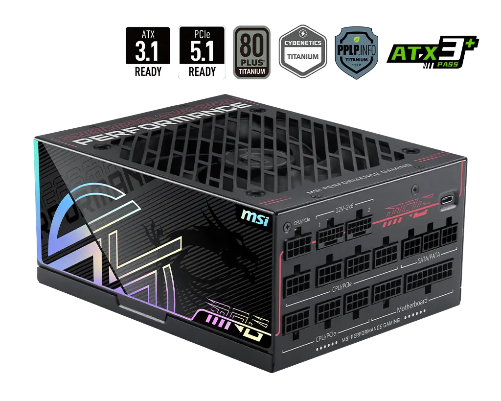 MSI MPG AI1300TS PCIE5 power supply