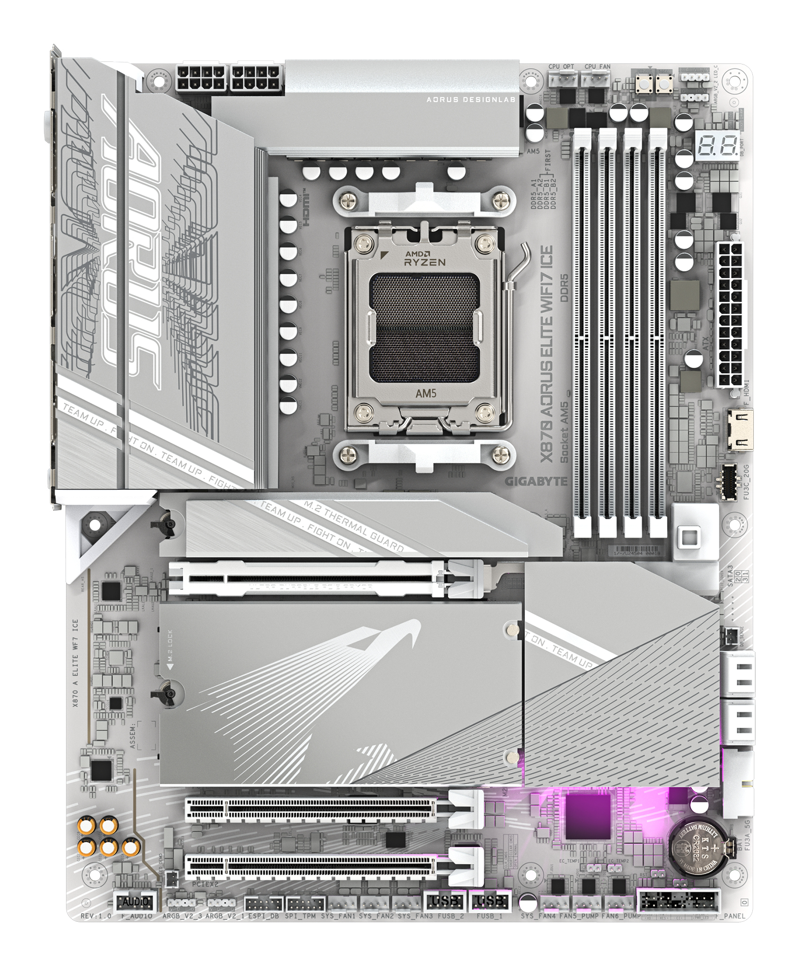 MB AMD X870 SAM5 ATX/X870 A ELITE WF7 ICE GIGABYTE "X870 A ELITE WF7 ICE 1.1" - imagine 2
